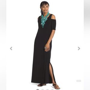 Chico’s Cold Shoulder Maxi Dress